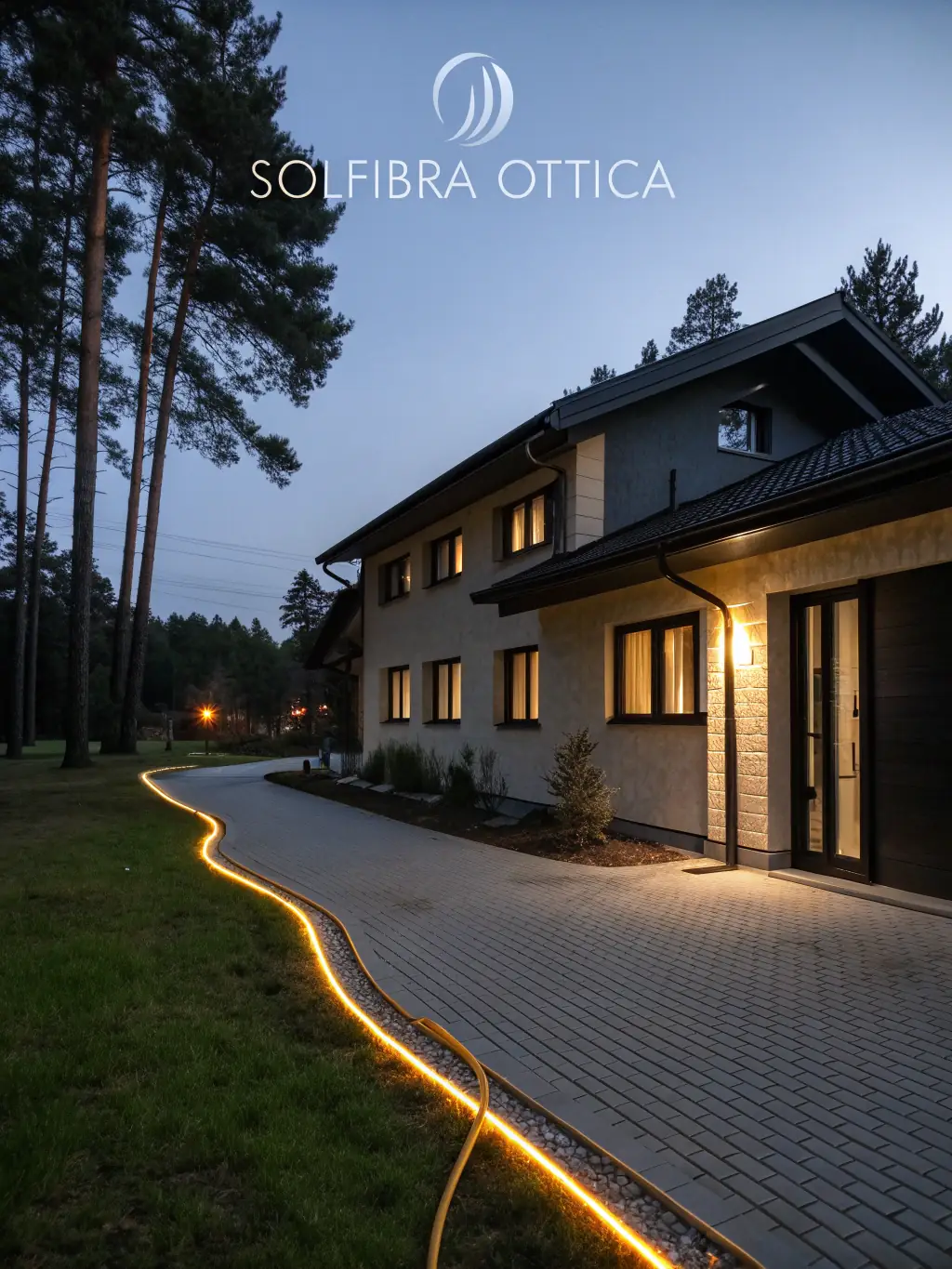 A newly constructed home with visible FTTP connection points, emphasizing the integration of modern telecom infrastructure.